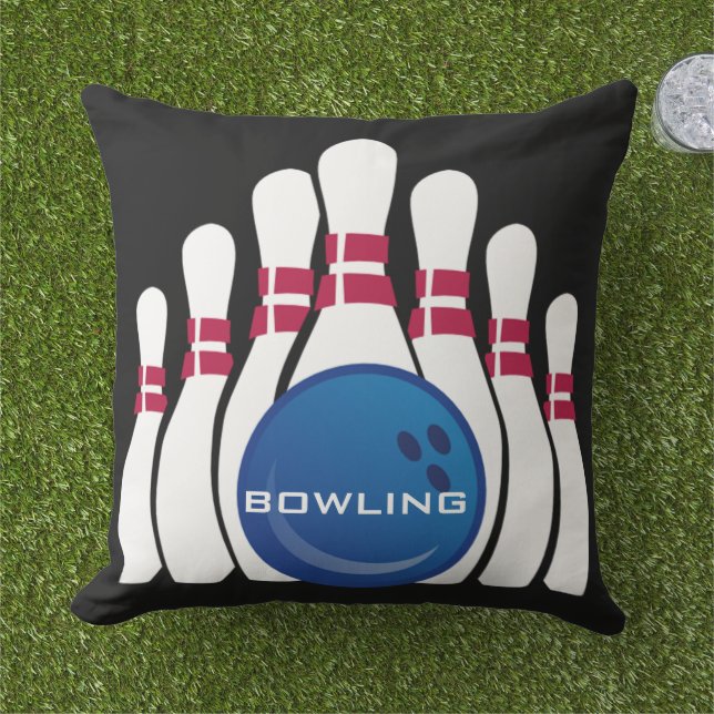Bowling Design BUITEN kussen (Gras)