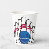 Bowling Design Cup Papieren Bekers (Voorkant)