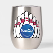 Bowling Design Vin Thermique Tumbler (Arrière)