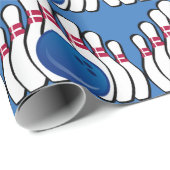Bowling Design Wrapping Paper Cadeaupapier (Rol Hoek)