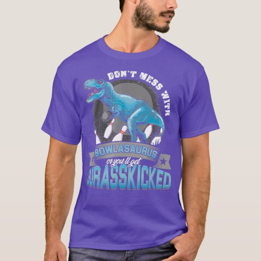 Bowling Dinosaur Bowler Bowling Ball Bowling T-shirt (Voorkant)