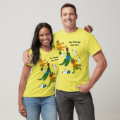 Bowling Dinosaurs Cartoons Gepersonaliseerde Bowle T-shirt (Unisex)