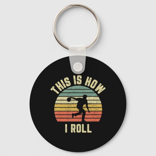 Bowling dit is hoe ik het T-shirt van het Ontwerp Sleutelhanger (Voorkant)