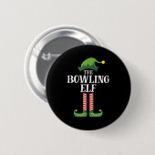 Bowling Elf Matching Family Group kerstparty Ronde Button 5,7 Cm (Voorkant /achterkant)