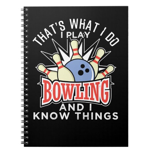 Bowling en ik kennen dingen 260 bowler notitieboek (Voorkant)