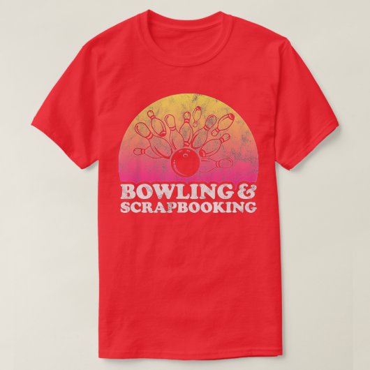 Bowling en scrapbooking of scrapbook t-shirt (Design voorkant)
