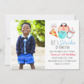 Bowling enfant anniversaire photo Invitation (Devant)