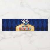 Bowling Étiquette de bouteille d'eau - Garçon (Étiquettes simples)