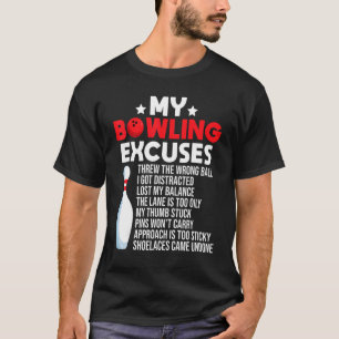 Bowling excuses voor bowler t-shirt