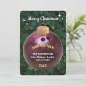 Bowling Fan Gepersonaliseerde Ornament Kerst Kaart (Staand voorkant)