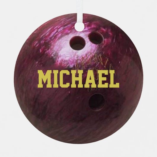 Bowling Fan Personalized Ornament (Voorkant)
