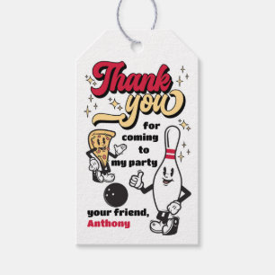 Bowling  Favor Tag - Rood Cadeaulabel