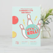 Bowling Feest Uitnodiging (Staand voorkant)