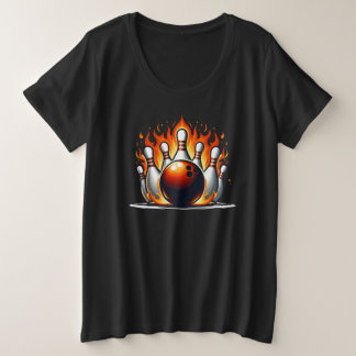 Bowling Fire Grote Maat T-shirt