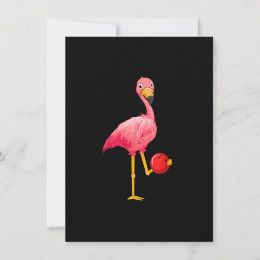 Bowling Flamingo - Funny Flamingo Bowling Player Kaart (Voorkant)