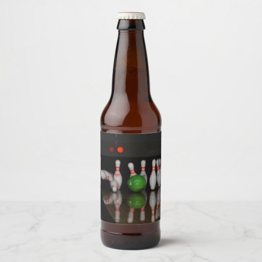 Bowling Fleslabels Bier Etiket (Voorkant)