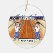 Bowling Friends - Vrouw & Vrouw Keramisch Ornament (Links)