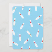 Bowling Fun Kind's verjaardagsfeestje Invitation_b Kaart (Achterkant)