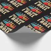 Bowling Fun Strike Lover Retro Cadeaupapier (Hoek)