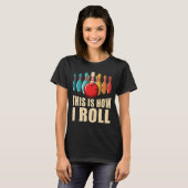 Bowling Fun Strike Lover Retro T-shirt (Voorkant volledig)