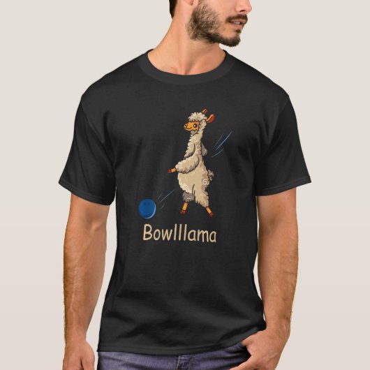 Bowling Funny Bowler Sport Llama Alpaca Bowlllama T-shirt (Voorkant)