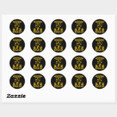 Bowling Funny Nacho Gemiddelde Bowler Cinco de May Ronde Sticker (Vel)