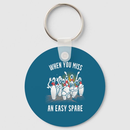 Bowling Funny When You Miss An Easy Spare Sleutelhanger (Voorkant)