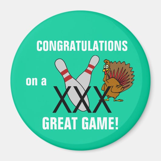 Bowling Gefeliciteerd Magnet Magneet (Voorkant)