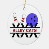 Bowling Gepersonaliseerd Keramisch Ornament (Links)