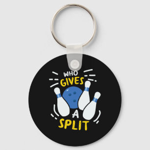 Bowling Gift Grappig die een split geeft Sleutelhanger