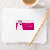 Bowling Girl Birthday Favor Label (Insitu)