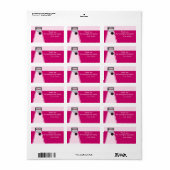 Bowling Girl Birthday Favor Label (Full Sheet)