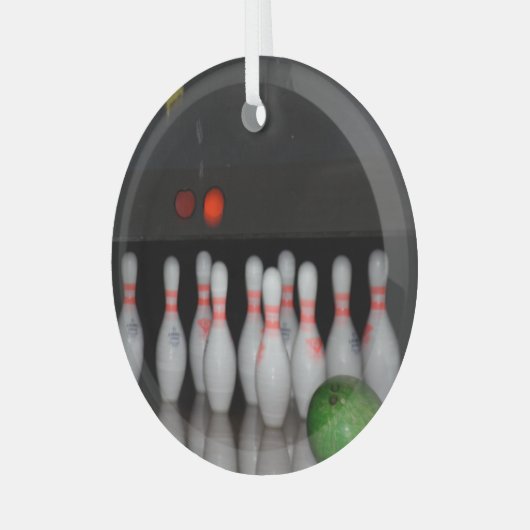 Bowling Glas Ornament (Voorkant links)