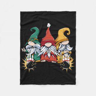 Bowling Gnomes Bowling LL Bowling Pins Bowler Fleece Deken
