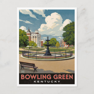 Bowling Green Kentucky Fountain Park Kunst Briefkaart