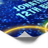 Bowling Grève Amusante Neon Anniversaire Affiche d (Coin)