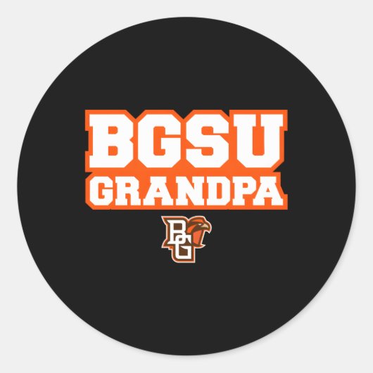 Bowling Groene Bgsu Falcons Opa Ronde Sticker (Voorkant)