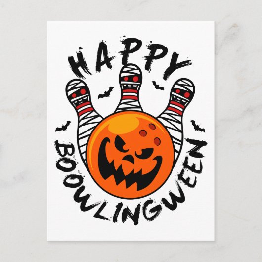 Bowling Halloween Bowler Happy Bowlingween Briefkaart (Voorkant)
