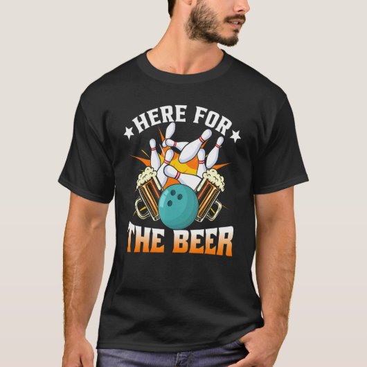 Bowling Hobby hier voor de bier Drink T-shirt (Voorkant)