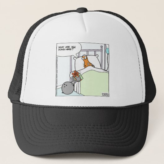 Bowling Hospital Funny T - shirts Kaarten Mokken G Trucker Pet (Voorkant)