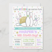 Bowling Invitation Bowling Birthday Invite Kaart (Voorkant)