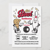 Bowling Invitation Vintage - Rouge (Devant)