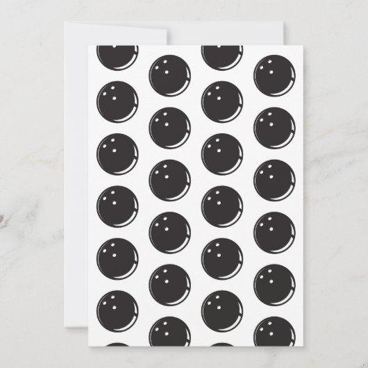 Bowling Invitation Vintage - Rouge (Dos)