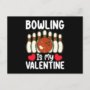 Bowling is mijn Valentijnsdag liefdeshart Briefkaart