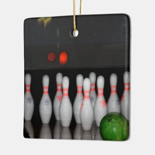 Bowling Keramisch Ornament (Links)