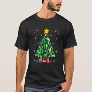 Bowling kerstboom Funny Sports Lover Xmas Paj T-shirt