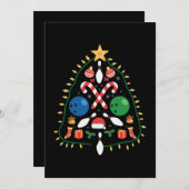 Bowling kerstboom kaart (Voorkant / Achterkant)