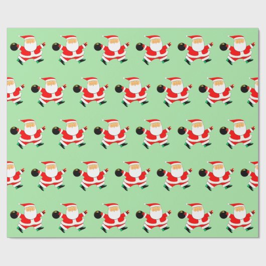 Bowling Kerstcadeau Cadeaupapier (Vlak)