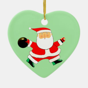 Bowling Kerstmis Collectible Keramisch Ornament