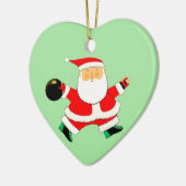 Bowling Kerstmis Collectible Keramisch Ornament (Links)